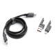 Forcell F-Energy C241 4σε1 USB-C / USB-A σε USB-C / Lightning Καλώδιο 60W 1m