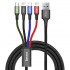 USB to M+L+C Fast Charging Cable 120cm  4 in 1 Design - Baseus