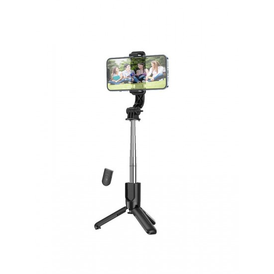 Hoco K17 Selfie Stick Τρίποδο με Bluetooth – Μαύρο