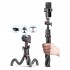 Techsuit - Selfie Stick (C03) με Εύκαμπτο Τηλεσκοπικό Κοντάρι, Τρίποδο, Τηλεχειριστήριο, 360° Ball Head, 64cm – Μαύρο