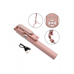 Leewello Selfie Stick (LW-051) με Καλώδιο Type-C, 1.3M – Ροζ (Διαθέσιμο και σε Μαύρο)