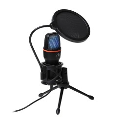 ART AC-02 USB Condenser Microphone with Stand & LED Black
