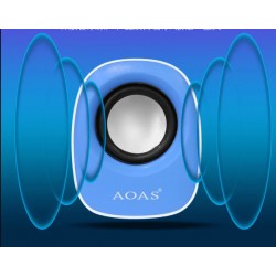 AOAS USB2.0 Φορητό Ηχείο Υπολογιστή – Λευκό/Μπλε