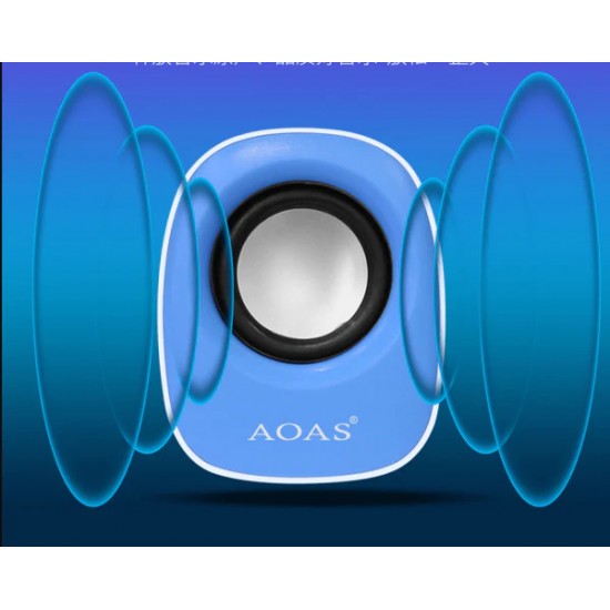AOAS USB2.0 Φορητό Ηχείο Υπολογιστή – Λευκό/Μπλε AOAS USB2.0 Φορητό Ηχείο Υπολογιστή – Λευκό/Μπλε