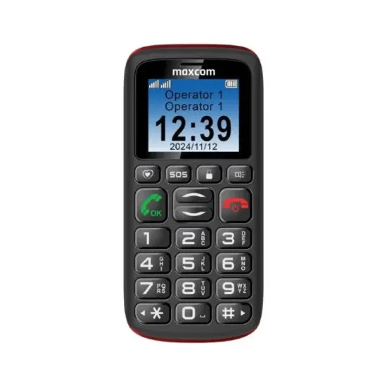Maxcom MM428 L Dual SIM 1.8″ Κινητό με Μεγάλα Πλήκτρα & Πλήκτρο Έκτακτης Ανάγκης – Μαύρο