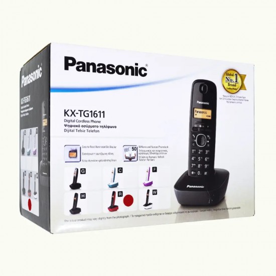 Ασύρματο Ψηφιακό Τηλέφωνο Panasonic KX-TG1611GRR - Μαύρο-Κόκκινο