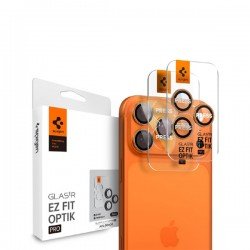 Spigen (2 Pack) Optik.tR EZ Fit Pro Camera Glass (AGL10123) για iPhone 17 Pro / Pro Max / 16 Pro / Pro Max / 15 Pro / Pro Max / 14 Pro / Pro Max – Orange