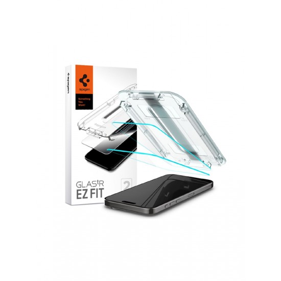 iPhone 15 Pro Max Spigen - Glas.tR EZ-FIT (2 Τεμάχια) - Διάφανο iPhone 15 Pro Max Spigen - Glas.tR EZ-FIT (2 Τεμάχια) - Διάφανο