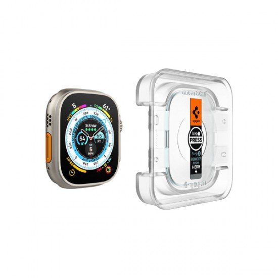 Spigen (2 Pack) Glas.tR EZ Fit (AGL05556) Προστατευτικό Οθόνης για Apple Watch Ultra / Ultra 2 / Ultra 3 – Clear