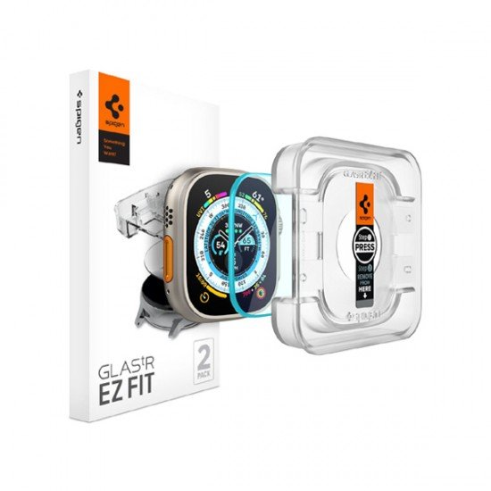 Spigen (2 Pack) Glas.tR EZ Fit (AGL05556) Προστατευτικό Οθόνης για Apple Watch Ultra / Ultra 2 / Ultra 3 – Clear