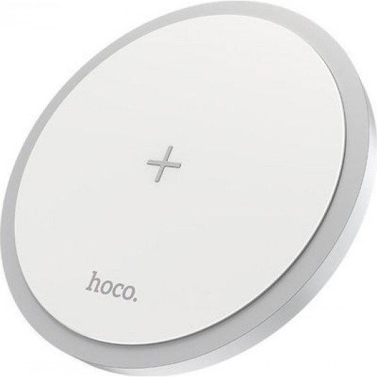 Hoco Ασύρματος Φορτιστής (Qi Pad) 15W Λευκός (CW26 Powerful)