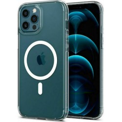 Spigen Ultra Hybrid Mag Back Cover Διάφανο / Λευκό (iPhone 12 Pro Max)