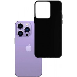 3MK Matt Back Cover Σιλικόνης Μαύρο (iPhone 14 Pro)